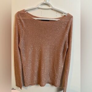 Zara sequin blush longsleeve size medium